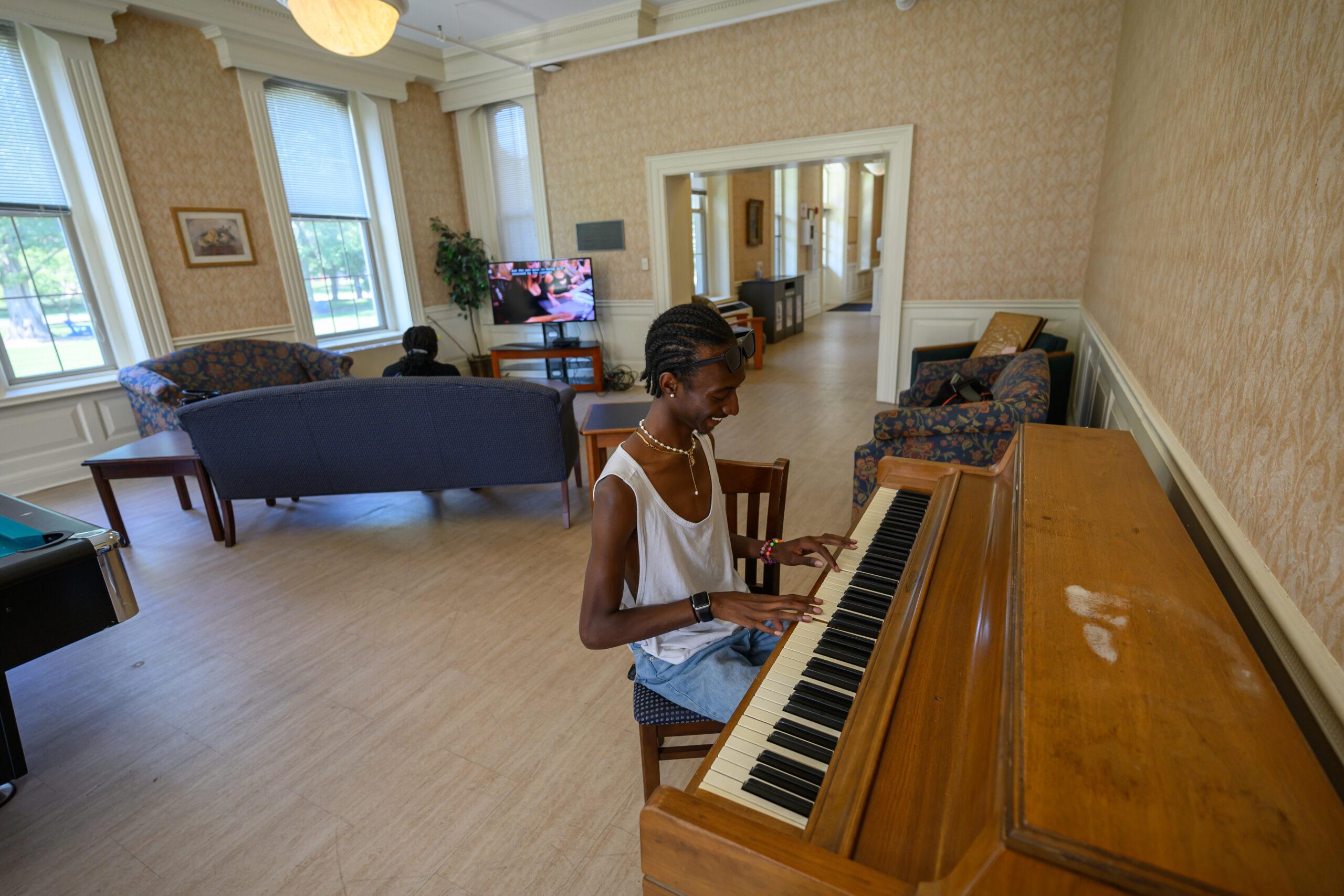 Students gathered in Fairchild Residence Hall at Berea College